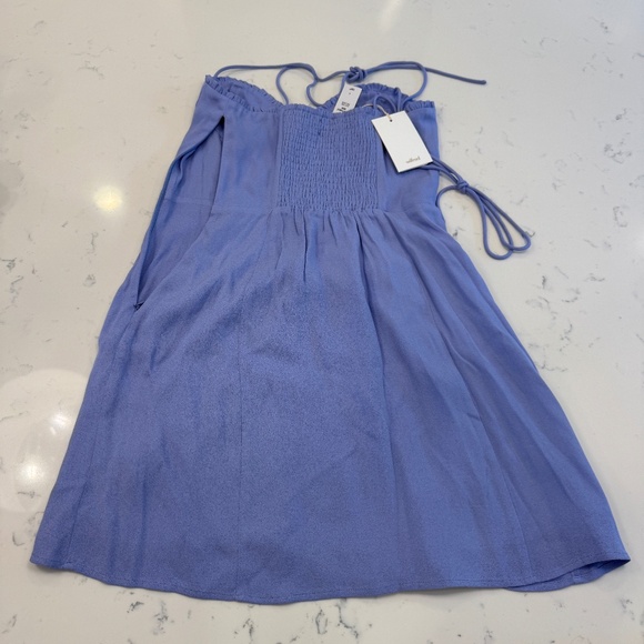 Aritzia Wilfred Cornflower Blue New Fable Mini Dress Size 4 NWT - Picture 5 of 8